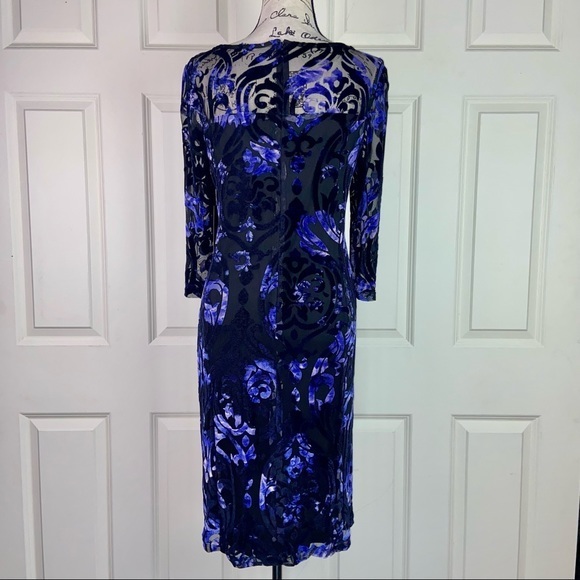NWT Tahari Enchanting Midnight Floral Sheath Dress - Picture 9 of 17